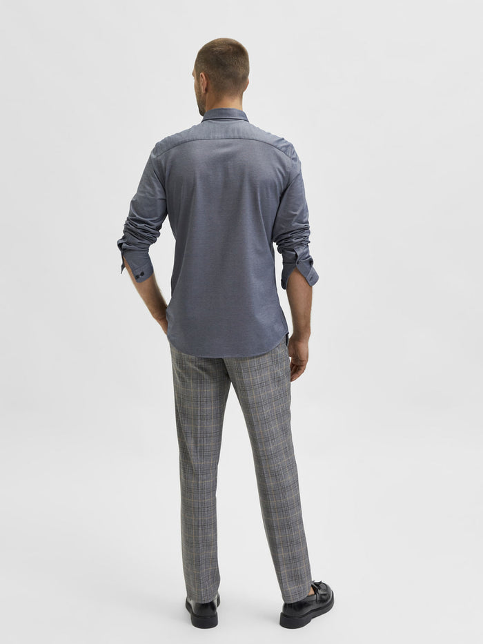 Blue Button Down Full Sleeves Shirt