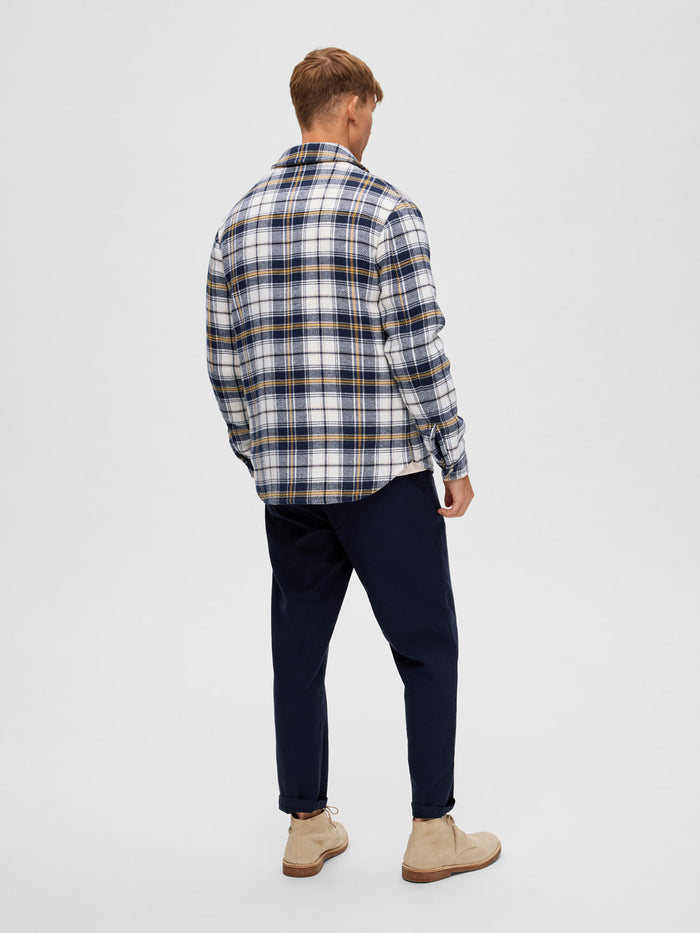 Blue Check Print Shacket