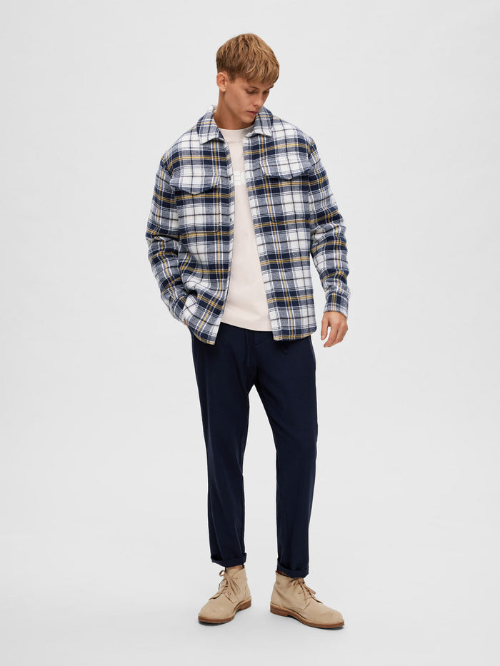 Blue Check Print Shacket