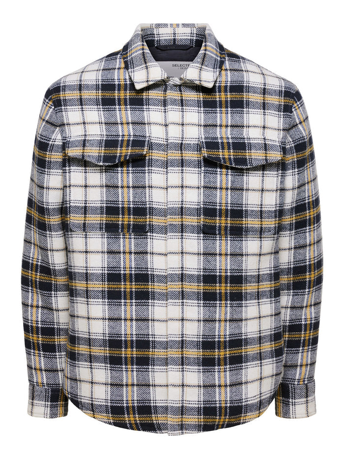 Blue Check Print Shacket