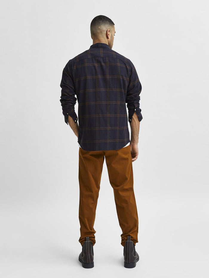 Blue Flannel Checked Full Sleeves Shirt