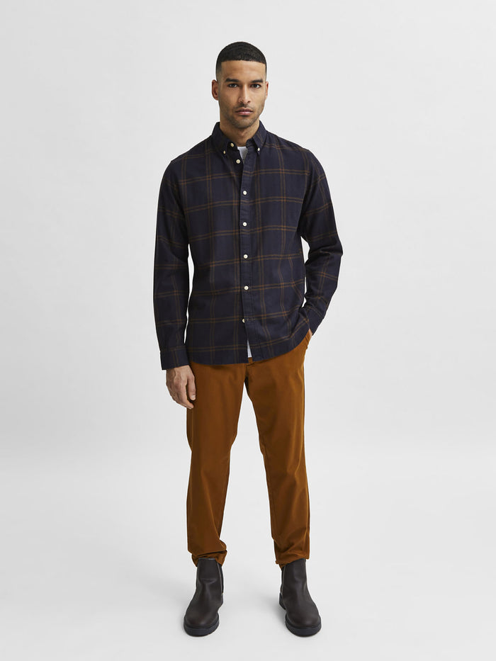Blue Flannel Checked Full Sleeves Shirt