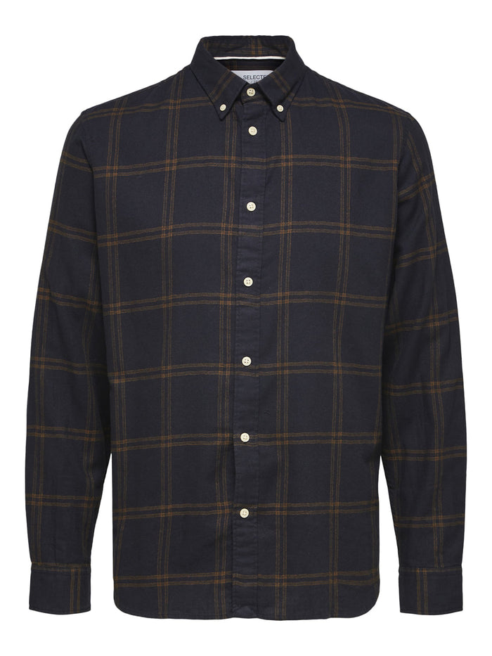 Blue Flannel Checked Full Sleeves Shirt