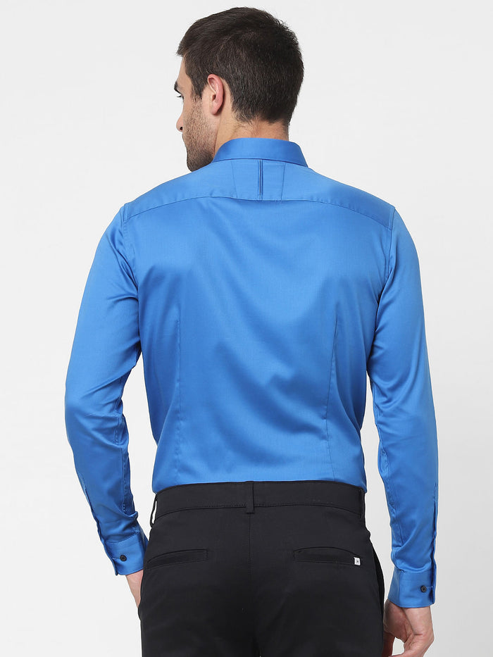 Blue Full Sleeves Slim Fit Shirt