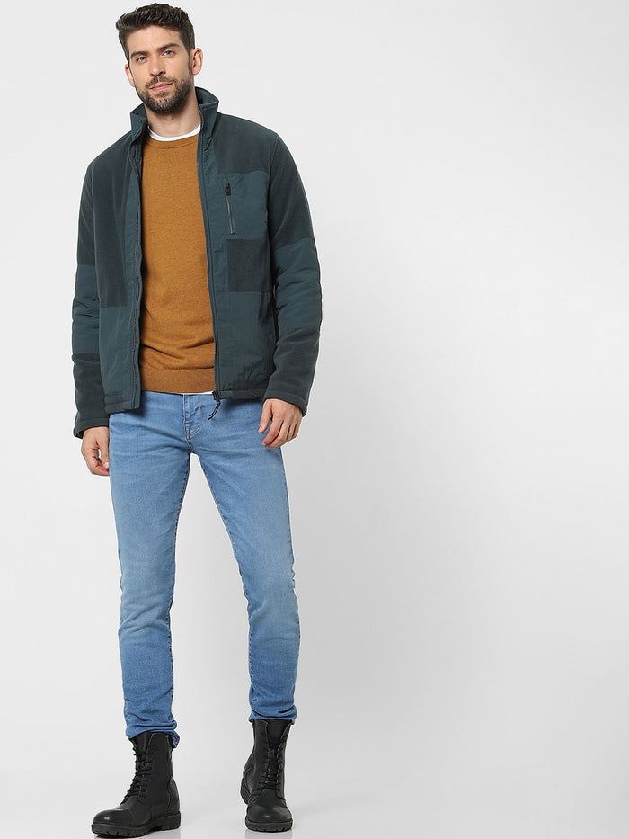 Blue Mid Rise Organic Cotton Leon Slim Fit Jeans