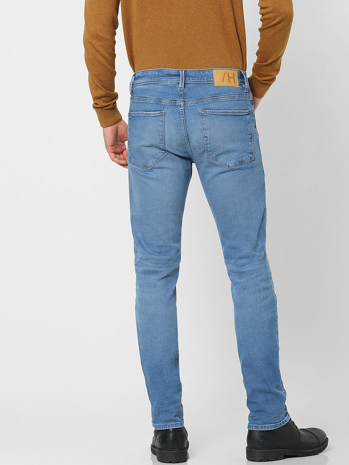 Blue Mid Rise Organic Cotton Leon Slim Fit Jeans