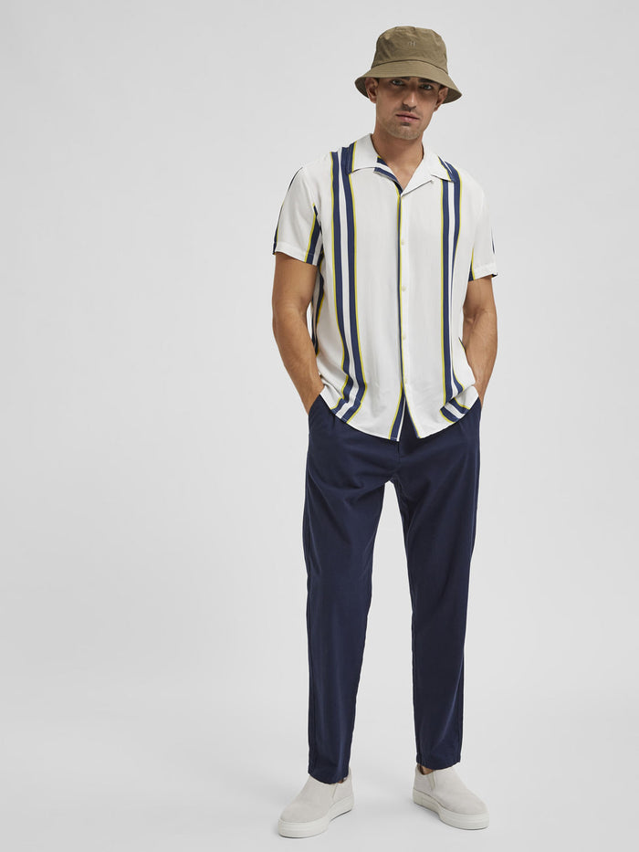 Blue Mid Rise Organic Cotton Pants