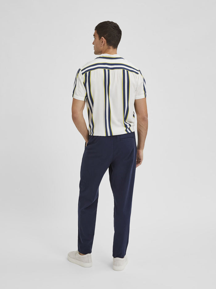 Blue Mid Rise Organic Cotton Pants
