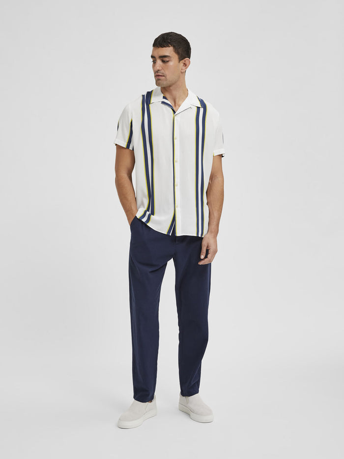 Blue Mid Rise Organic Cotton Pants
