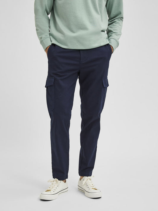 Blue Mid Rise Pants