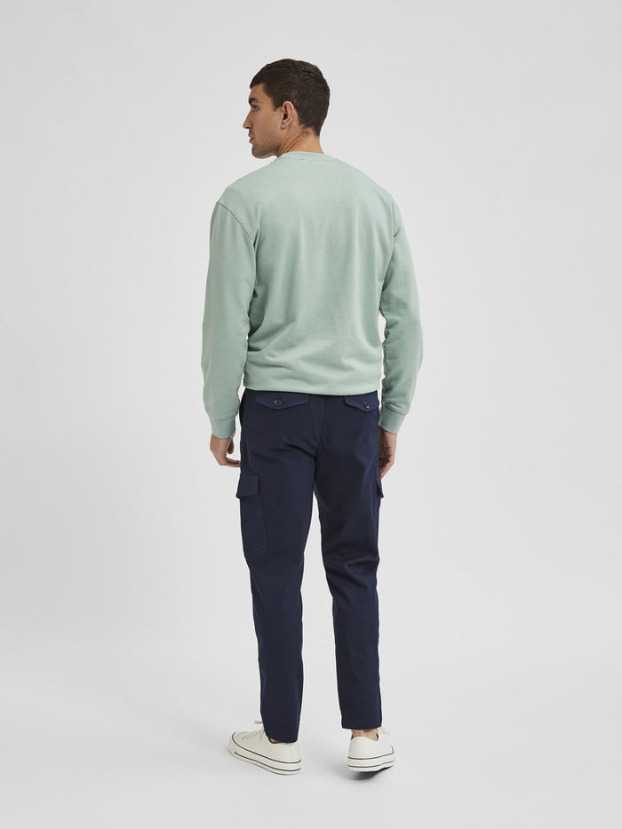 Blue Mid Rise Pants