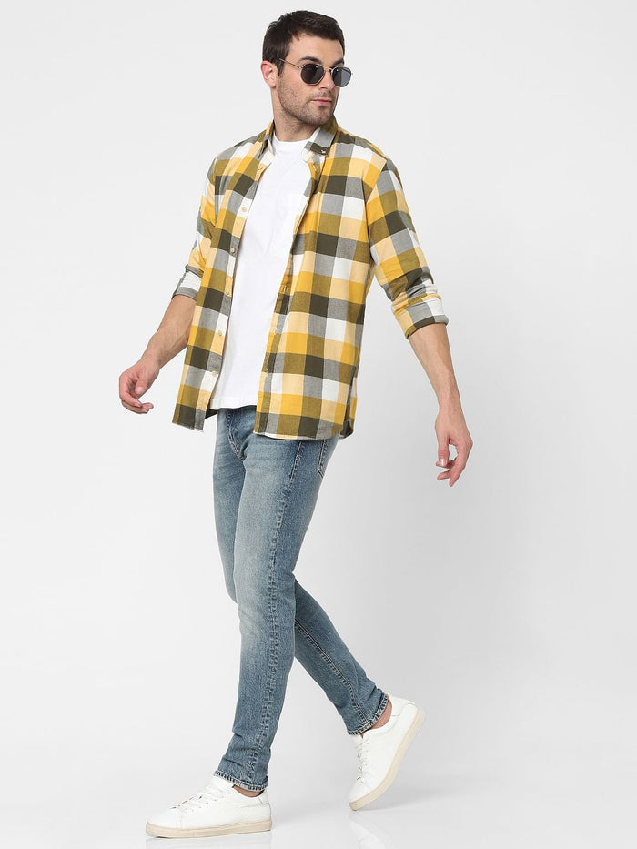 Blue Mid Rise Slim Fit Jeans