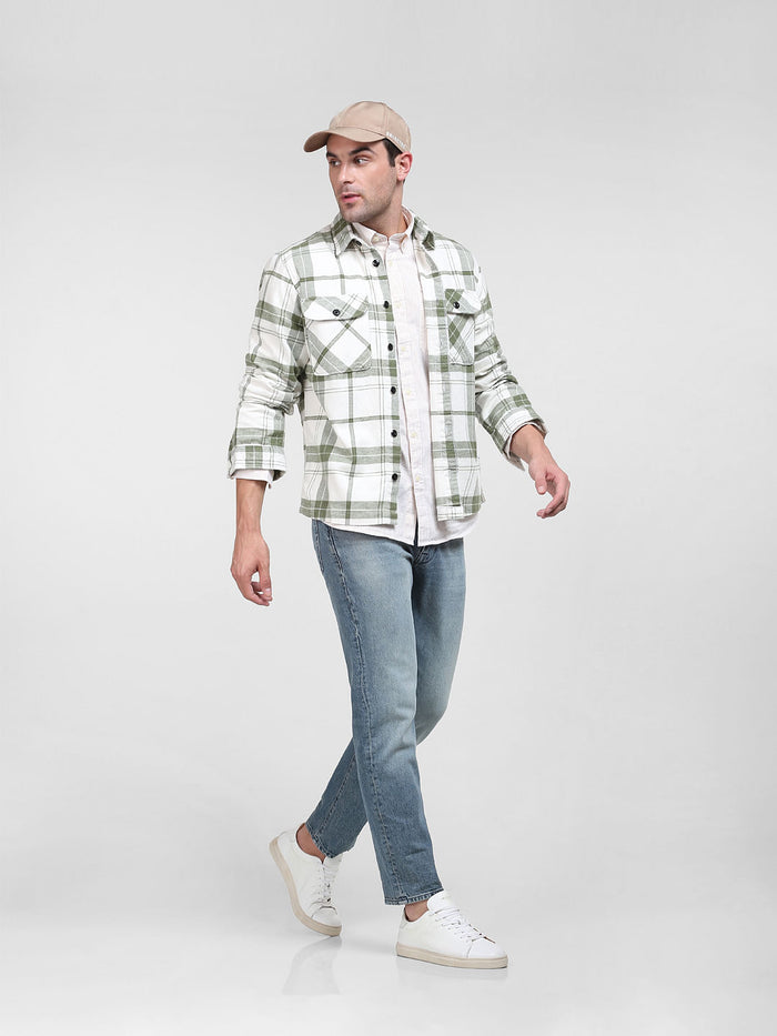 Blue Mid Rise Straight Jeans
