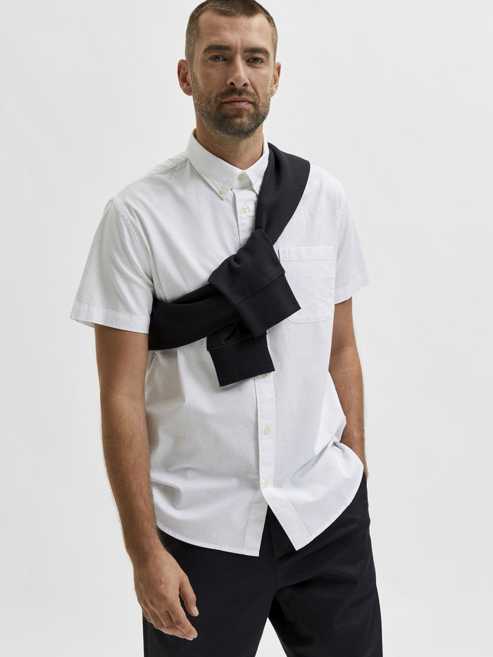 Blue Organic Cotton Half Sleeves Shirt