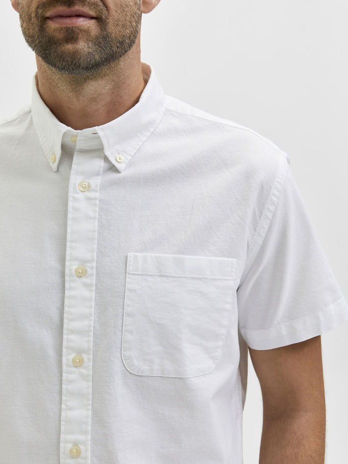 Blue Organic Cotton Half Sleeves Shirt
