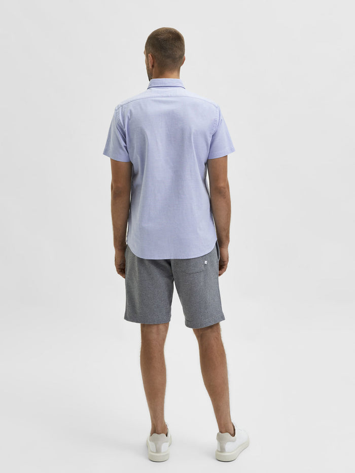 Blue Organic Cotton Half Sleeves Shirt