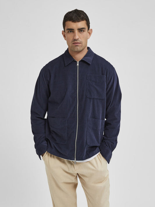 Blue Organic Cotton Overshirt