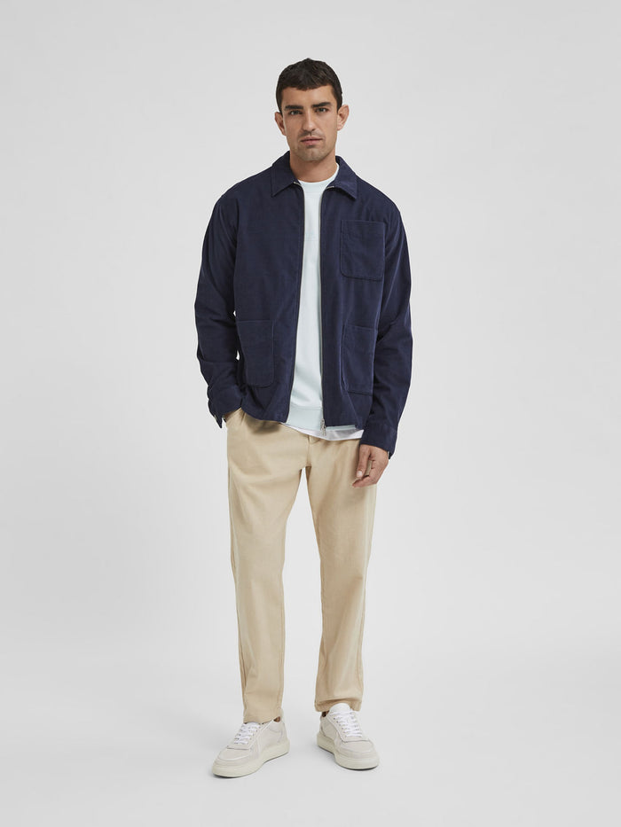 Blue Organic Cotton Overshirt