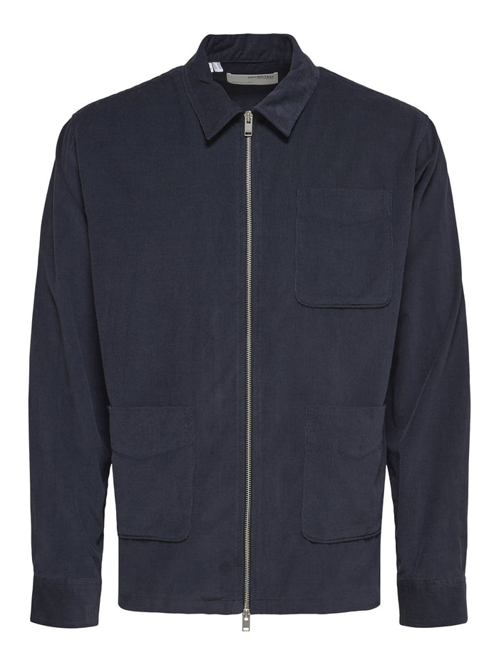Blue Organic Cotton Overshirt
