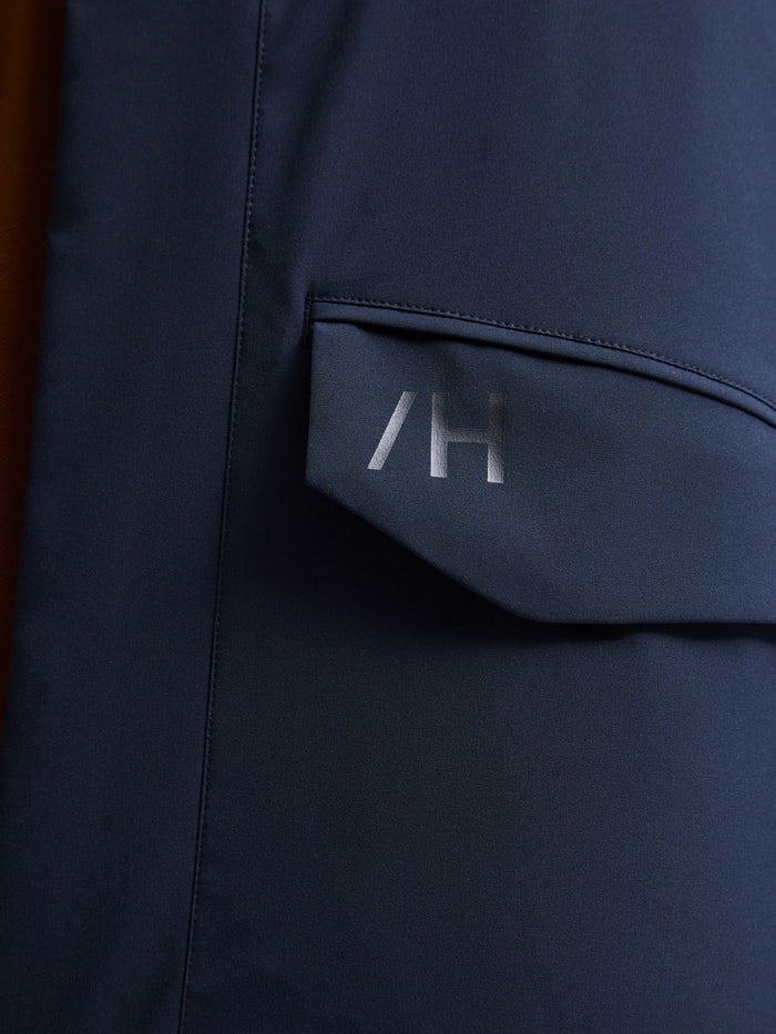 Blue Padded Parka Coat