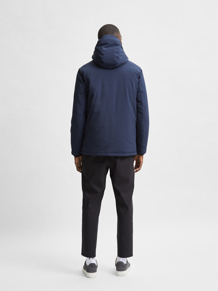 Blue Padded Parka Coat