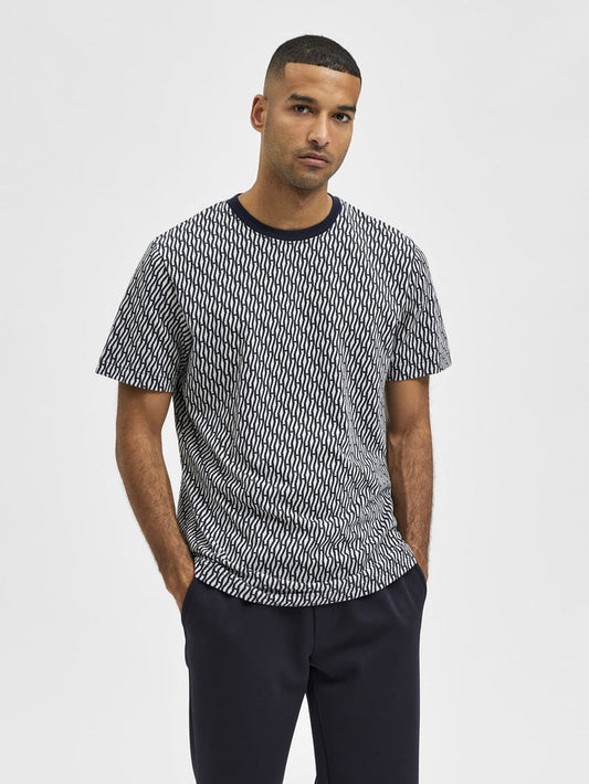 Blue Patterned T-Shirt