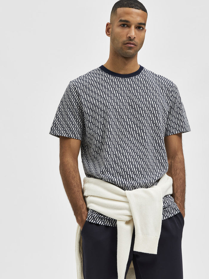Blue Patterned T-Shirt