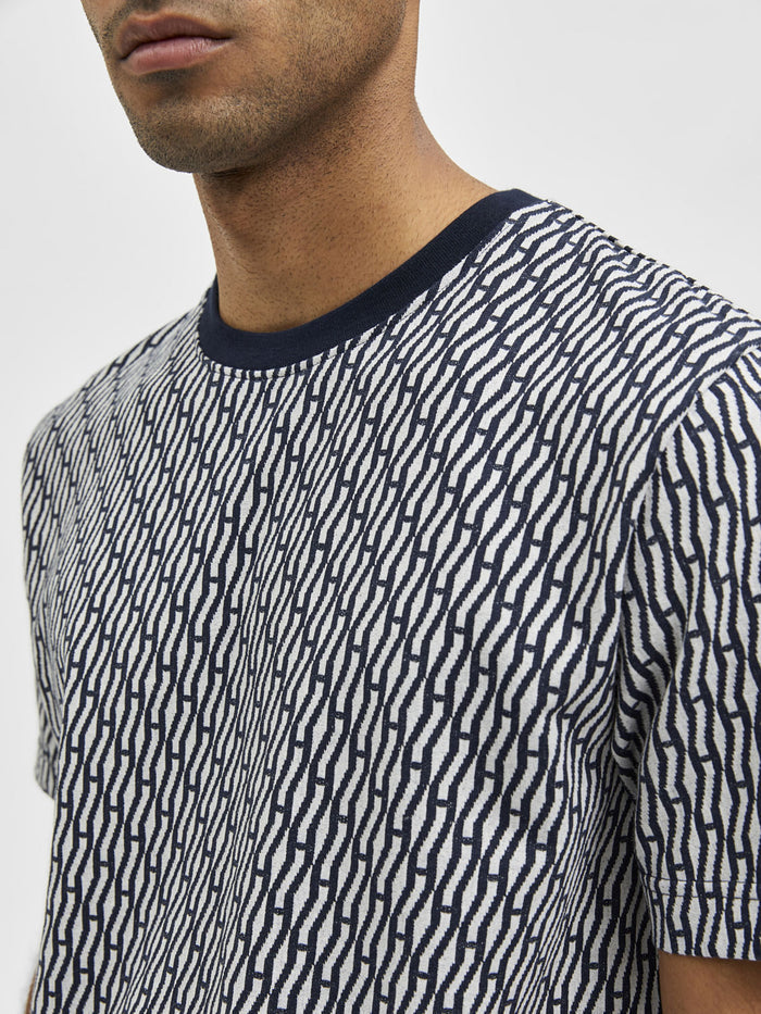 Blue Patterned T-Shirt