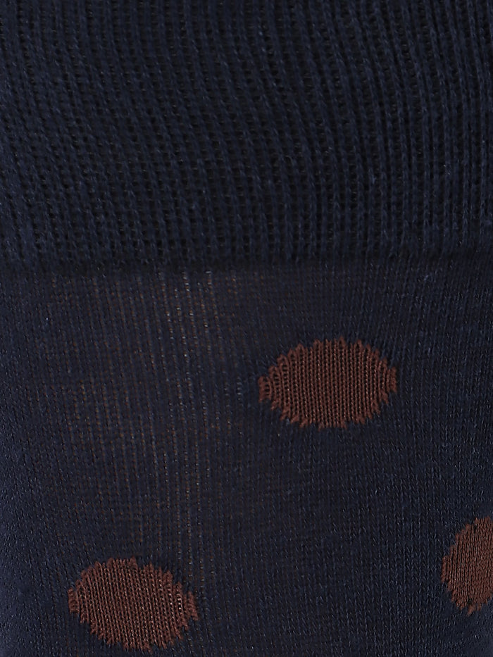 Blue Polka Dot Mid Calf Length Socks