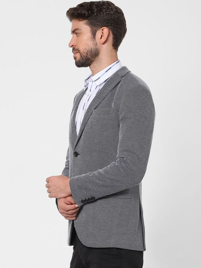 Blue Slim Fit Formal Blazer