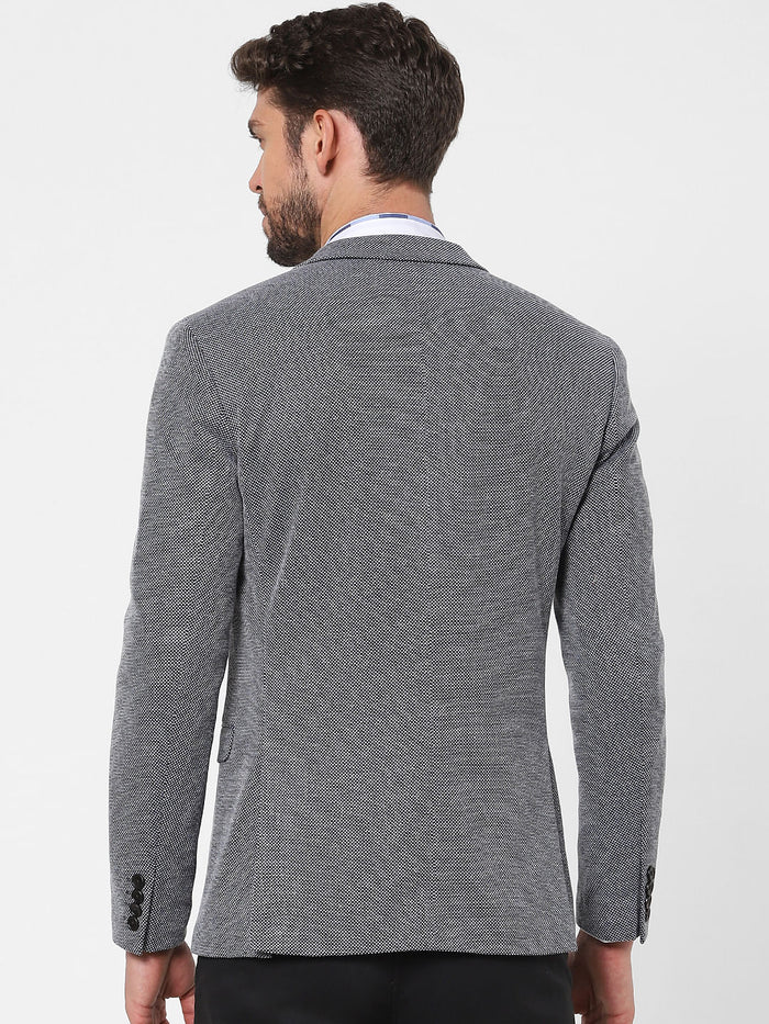 Blue Slim Fit Formal Blazer