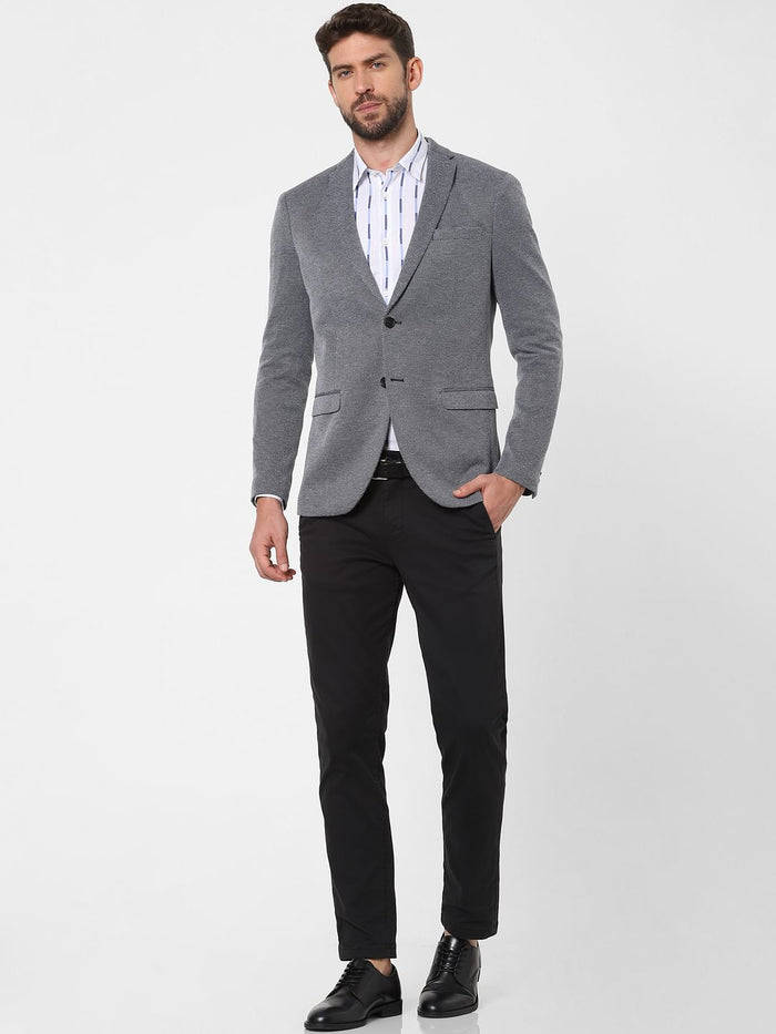 Blue Slim Fit Formal Blazer
