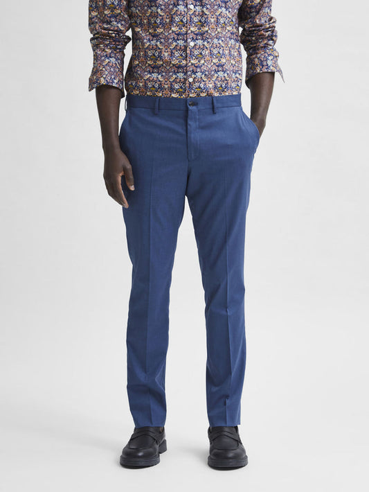 Blue Slim Fit Suit Trousers