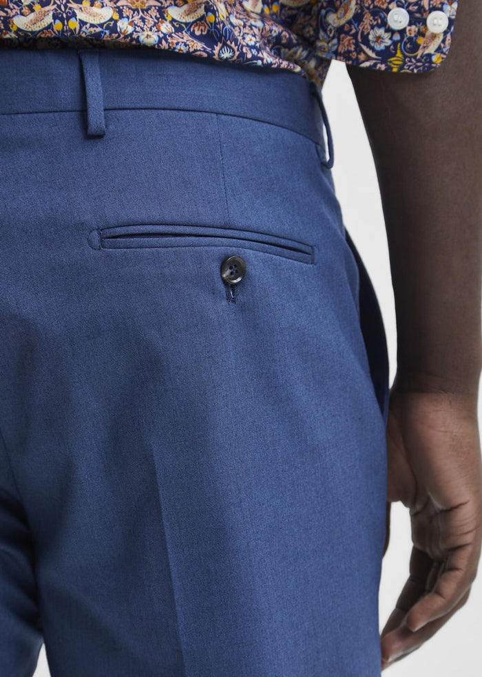 Blue Slim Fit Suit Trousers