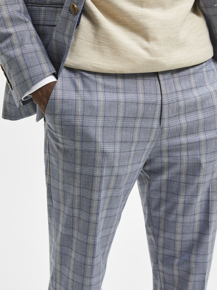Blue Slim Fit Suit Trousers