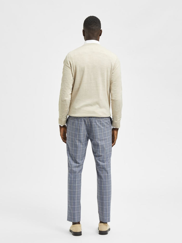 Blue Slim Fit Suit Trousers