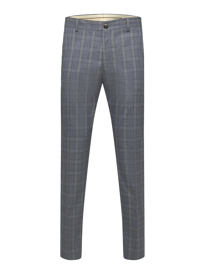 Blue Slim Fit Suit Trousers