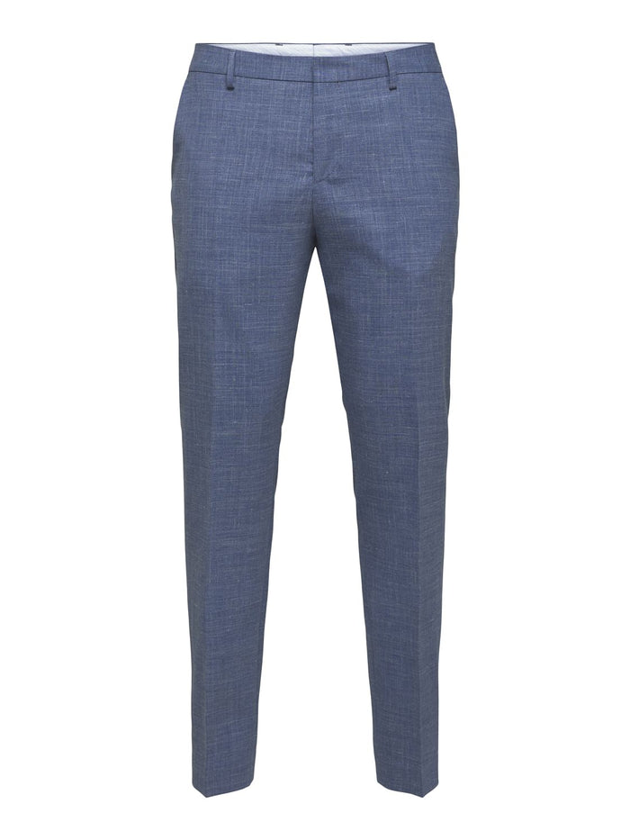 Blue Slim Fit Suit Trousers
