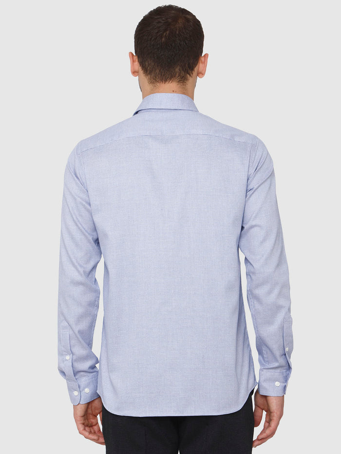 Blue Small Checks Full Sleeves Shirt