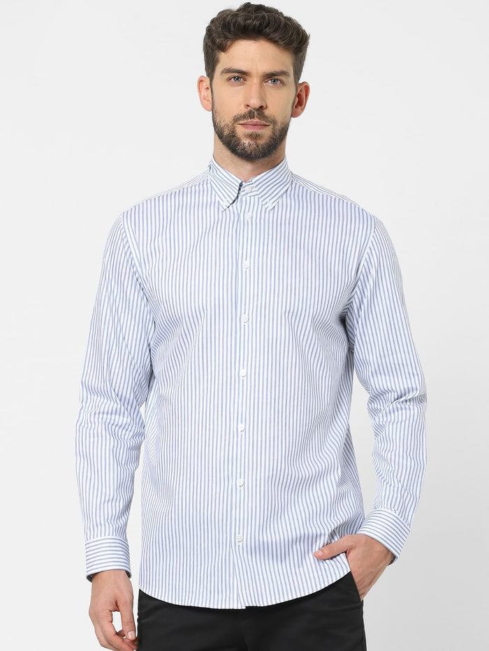 Blue Striped Organic Cotton Shirt