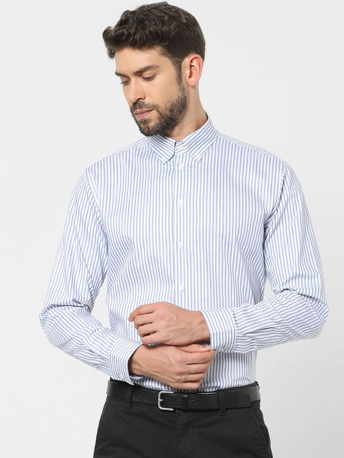 Blue Striped Organic Cotton Shirt