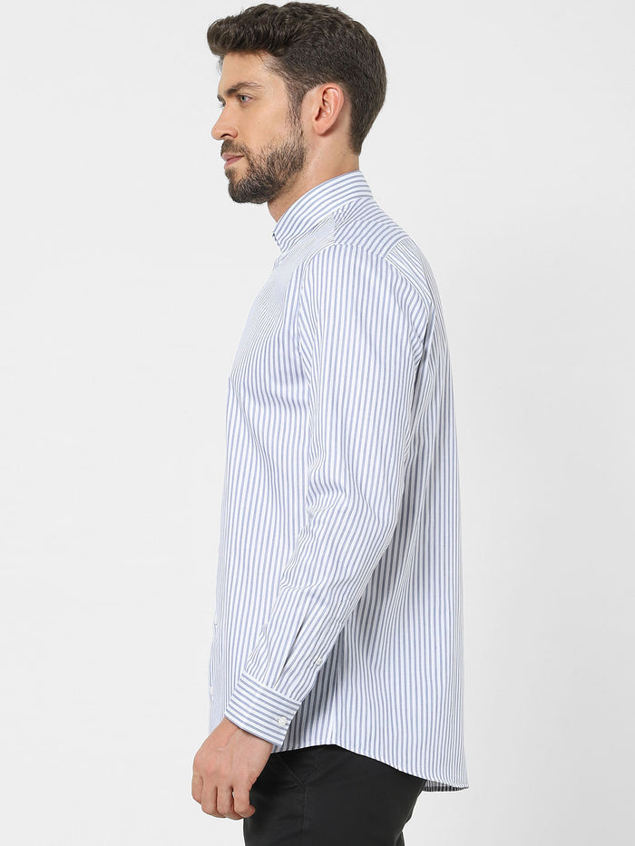Blue Striped Organic Cotton Shirt