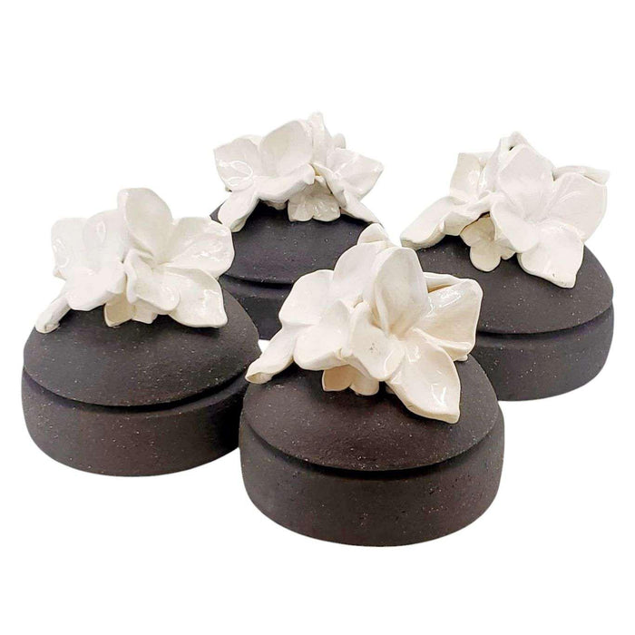 Box - Blossom Lidded Jar (Charcoal) by Erica Moore Pottery