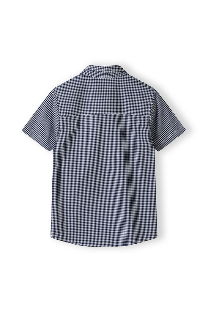 Short Sleeve Checked Shirt, Black Gingham - 2