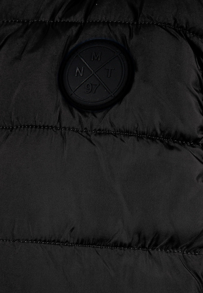 Padded Gilet, Black, Detachable Hood - 6