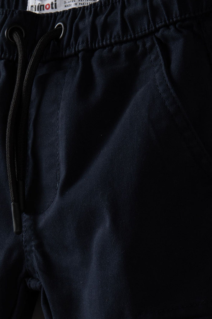 Cargo Combat Trousers, Navy, Utility Pockets - 4