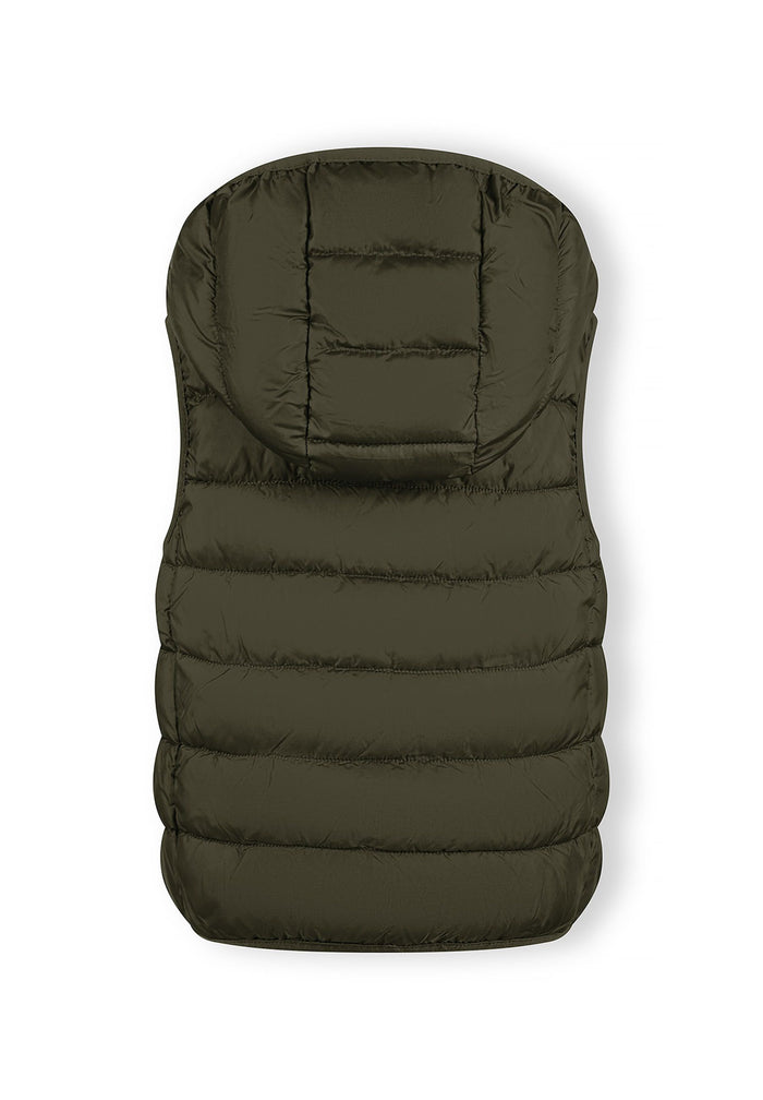 Padded Gilet, Detachable Hood, Khaki - 3