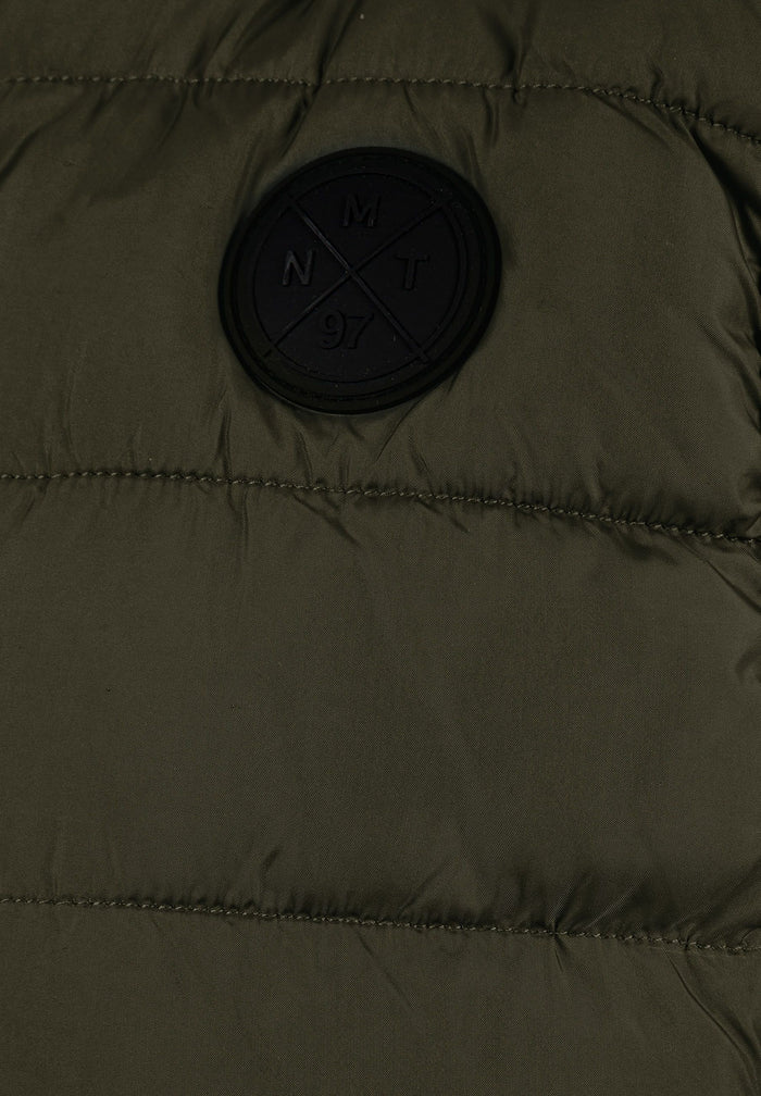 Padded Gilet, Detachable Hood, Khaki - 6
