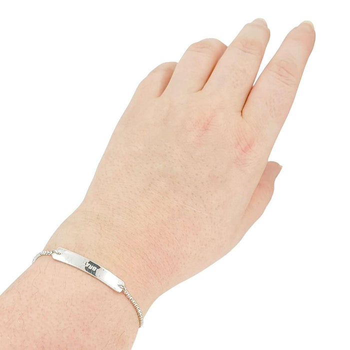 Bracelet - BRAT Stamped Plate (Sterling Silver) by imakecutestuff