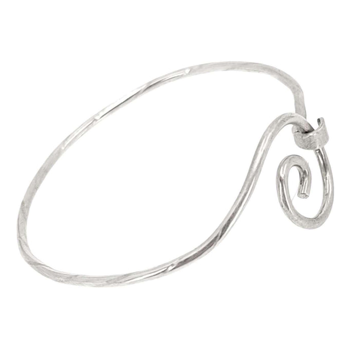 Bracelet - Flat Spiral Latching Bangle (Sterling Silver) by imakecutestuff
